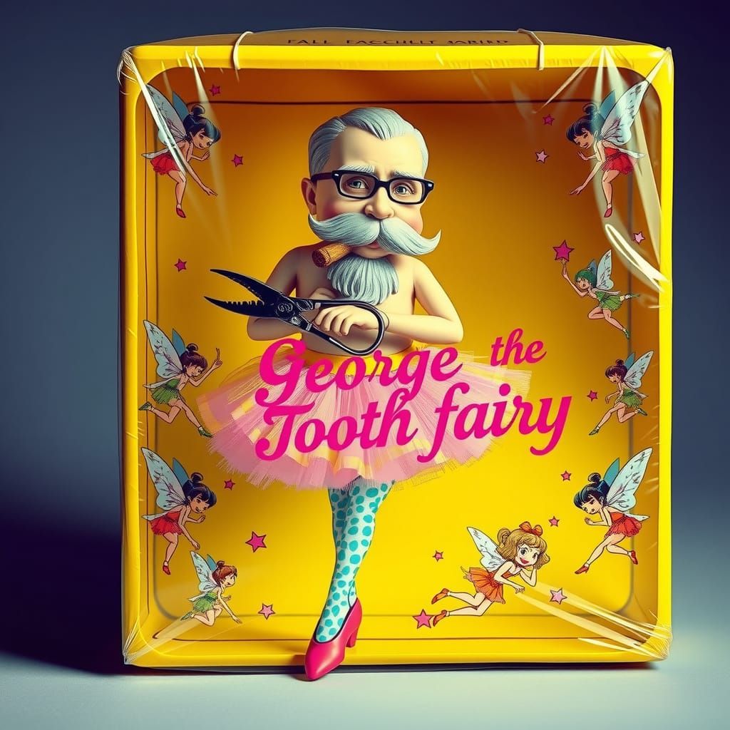 Whimsical Toy Box Scene in Alcohol Ink Style