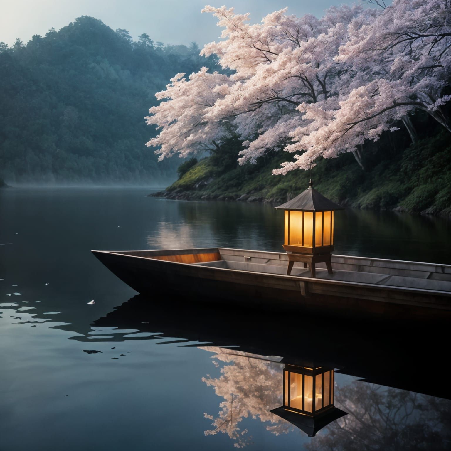Proto-Art-Nouveau Skyscraper in Misty Waters