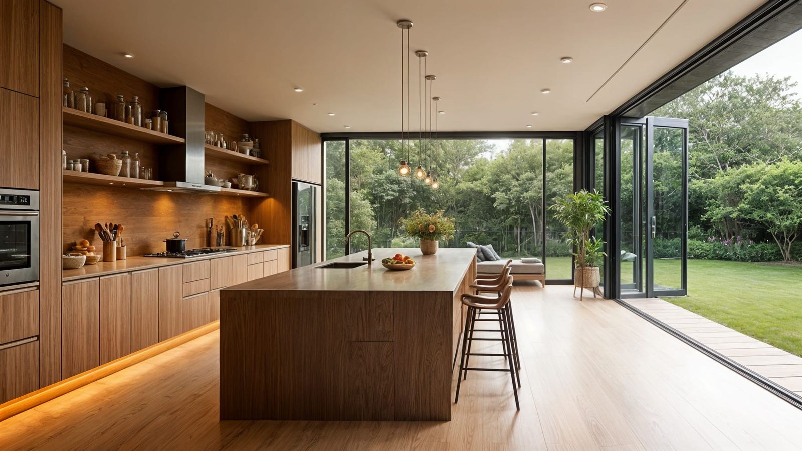 Spacious Modern Family Kitchen in Luxury Home