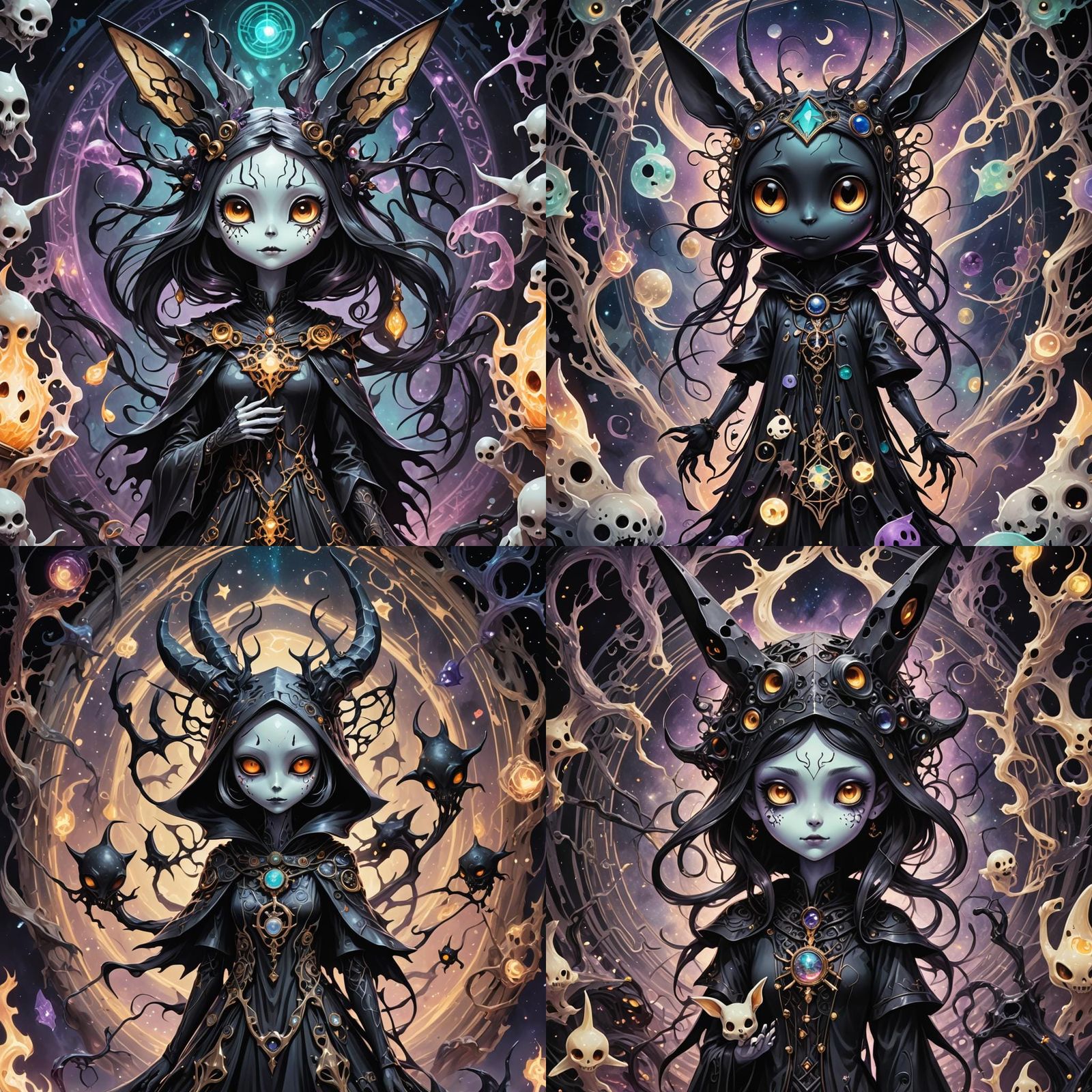 Demonic Extraterrestrial Mimikyu in Cosmic Astral Style