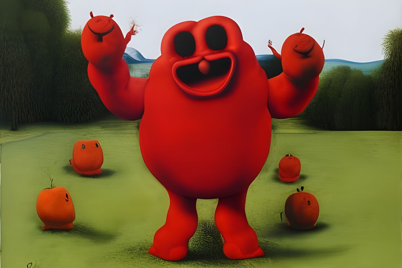 Kool-Aid Man as Arcimboldo-Style Fruit Portrait