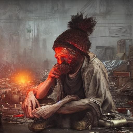 Bleeding Eyes: A Dark Fantasy Matte Painting