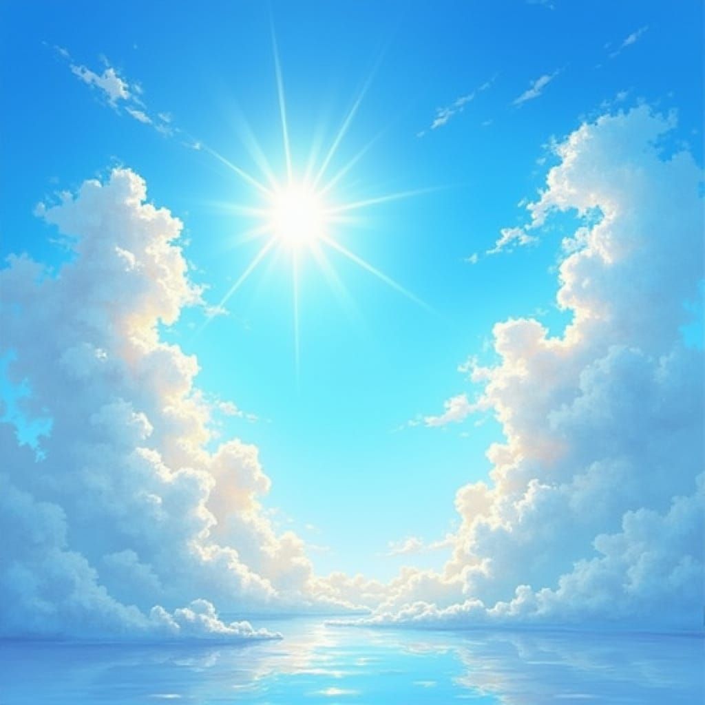 Cerulean Sky with Gentle Glow