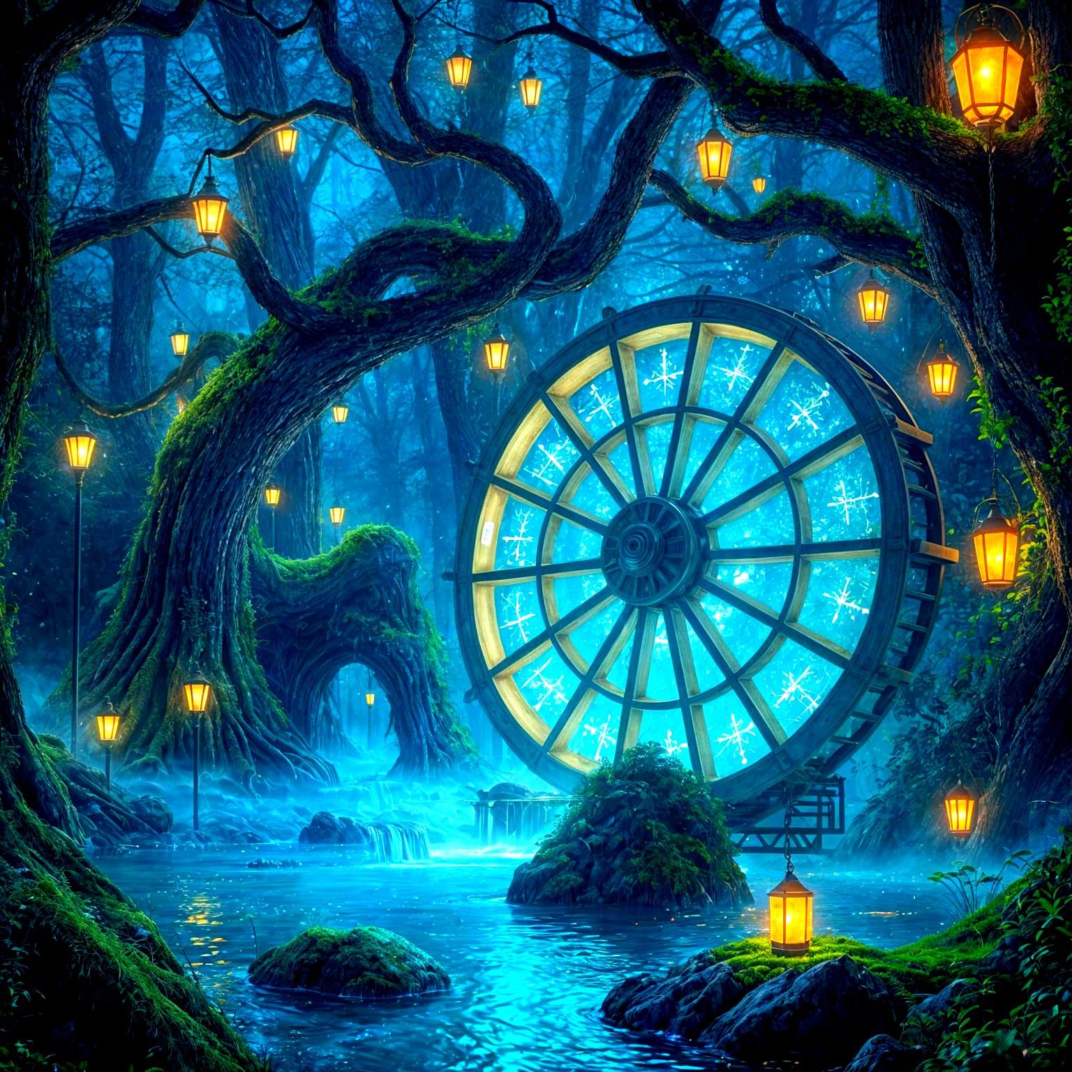 Bioluminescent Waterwheel