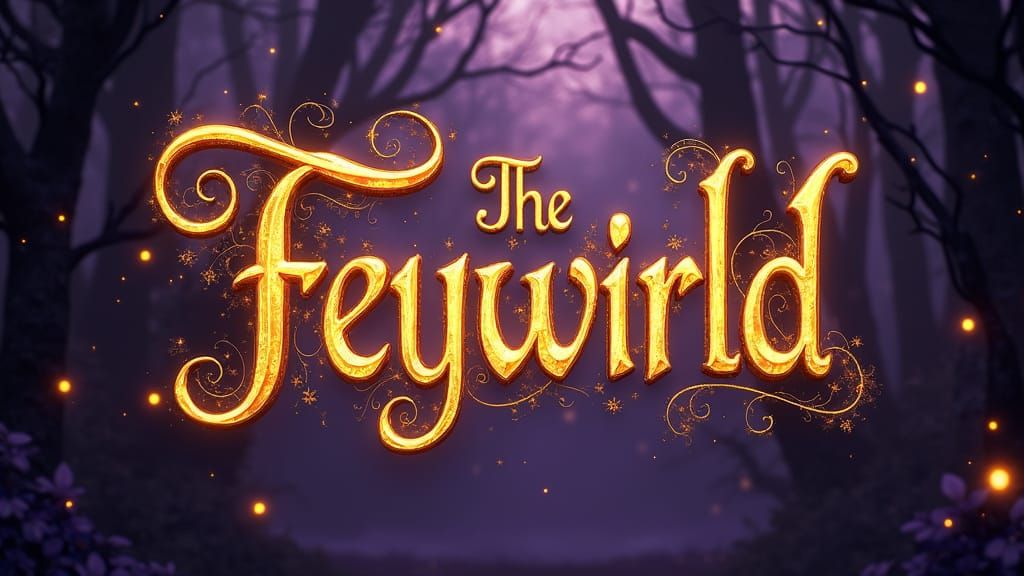 Ethereal Feywild Logo in Whimsical Art Nouveau Style