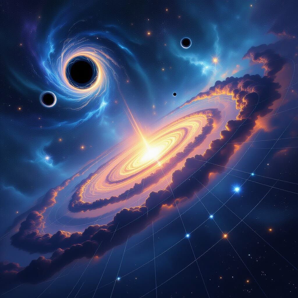 Cosmic Tapestry: Space, Time, and Universe Interconnected