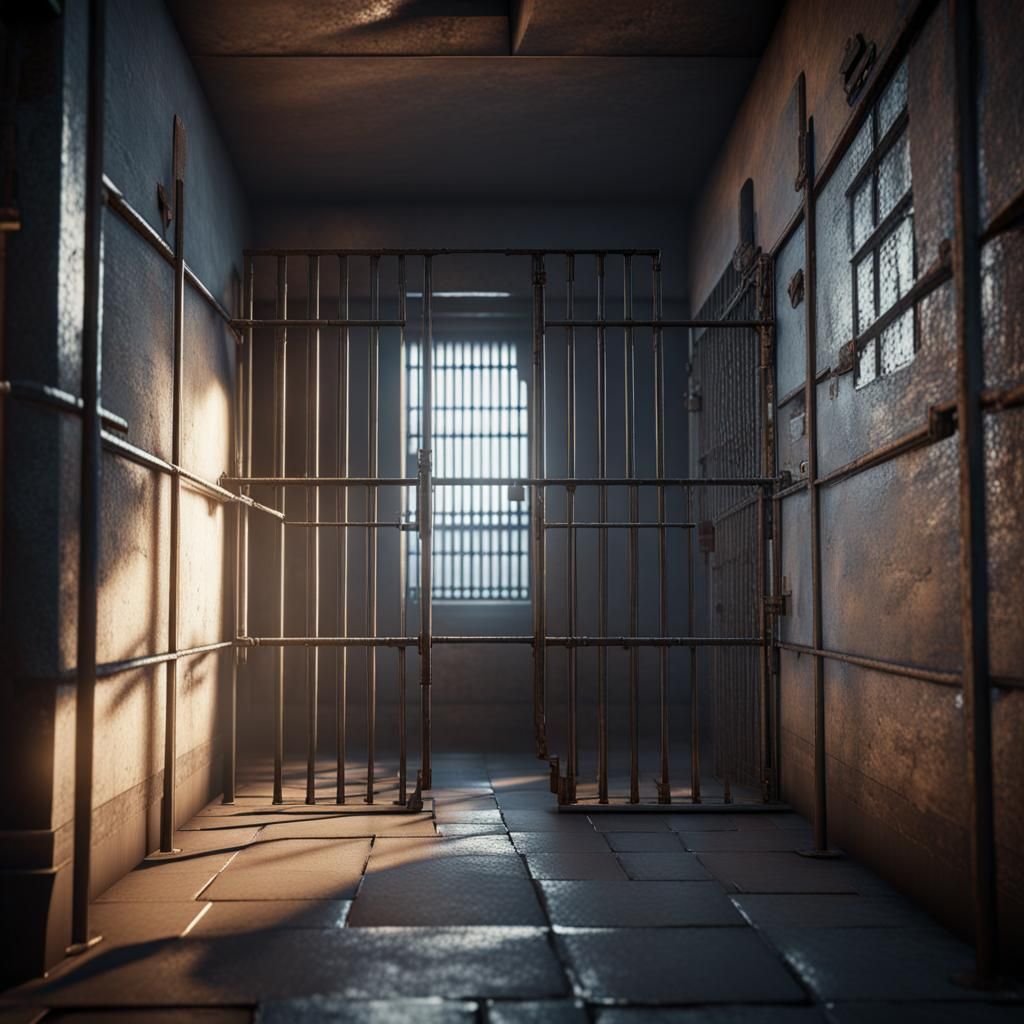 Detailed 3D Jail Cell with Dynamic Lighting