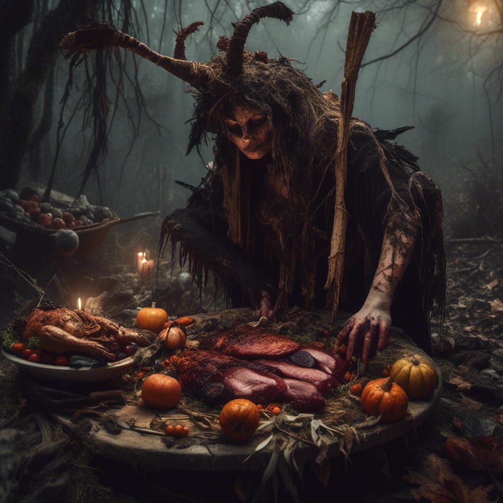 Baba Yaga's Thanksgiving Salad: A Macabre Feast