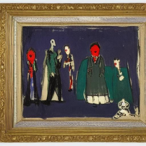 Vampire's Gift: Abstract Expressionist Portrait