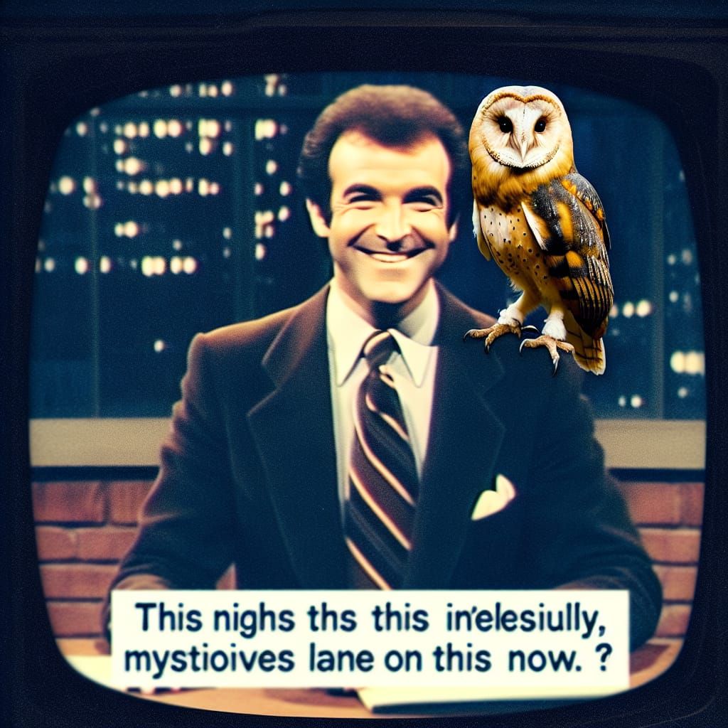 Bard Owl Mysteriously Appears on Talk Show Host