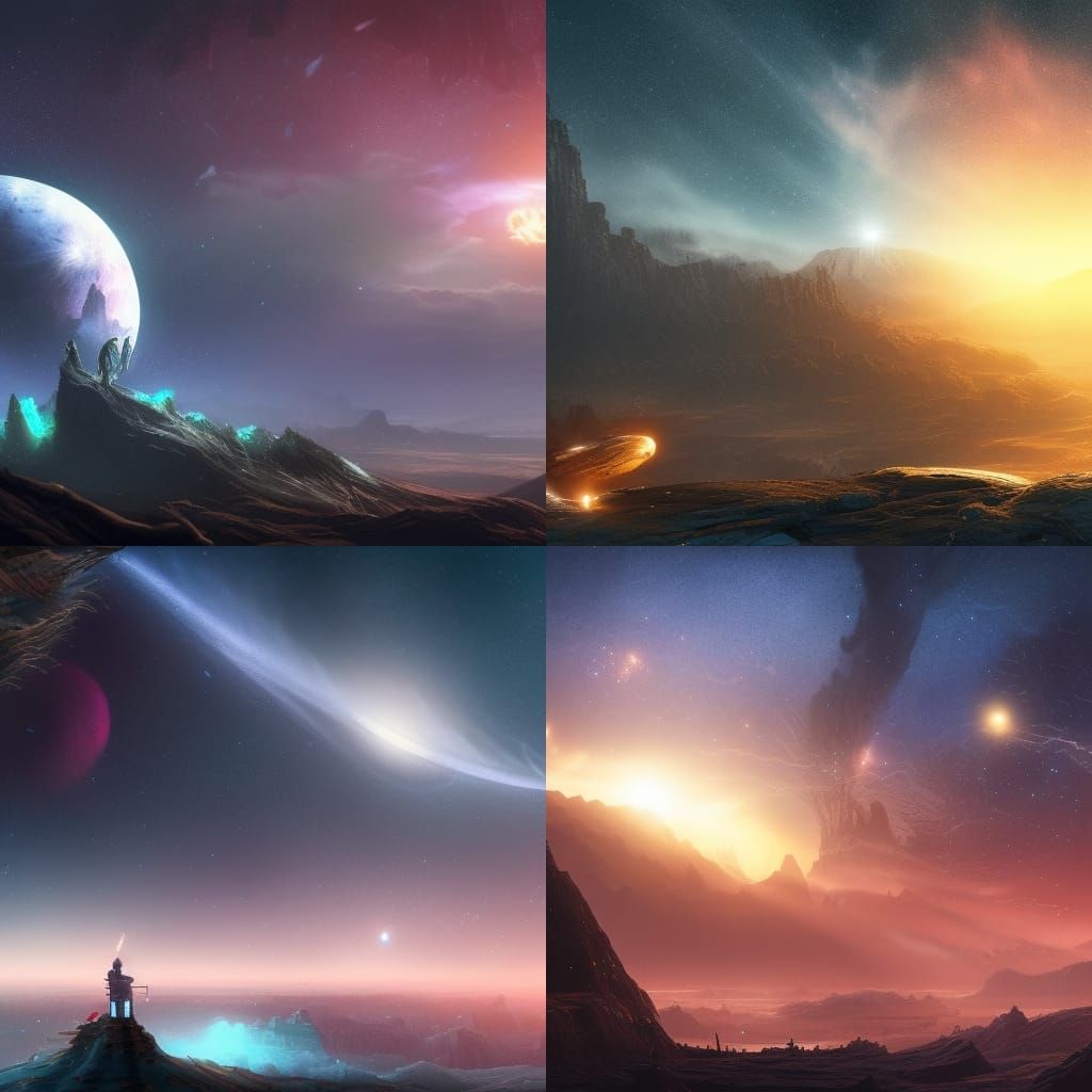 The End with Starry Sky as Matte Painting