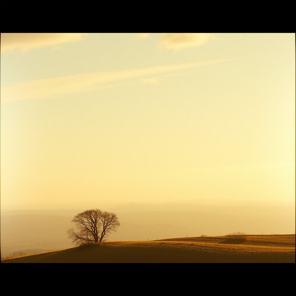 Golden Landscape Inspired by Classic Cinematography