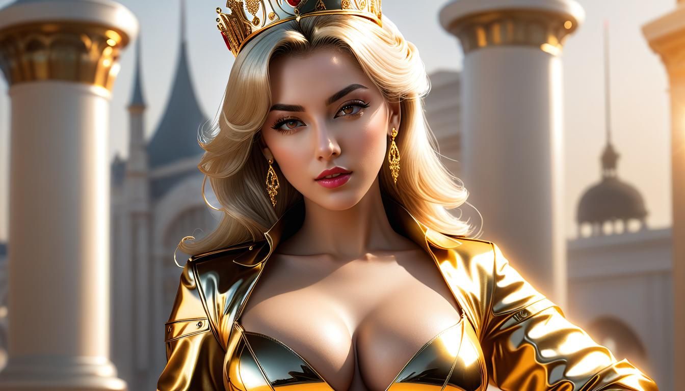 Golden Hour Princess in High-Key Concept Art