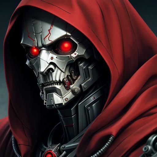 Cybernetic Tech Priest in Anime Key Visual Style