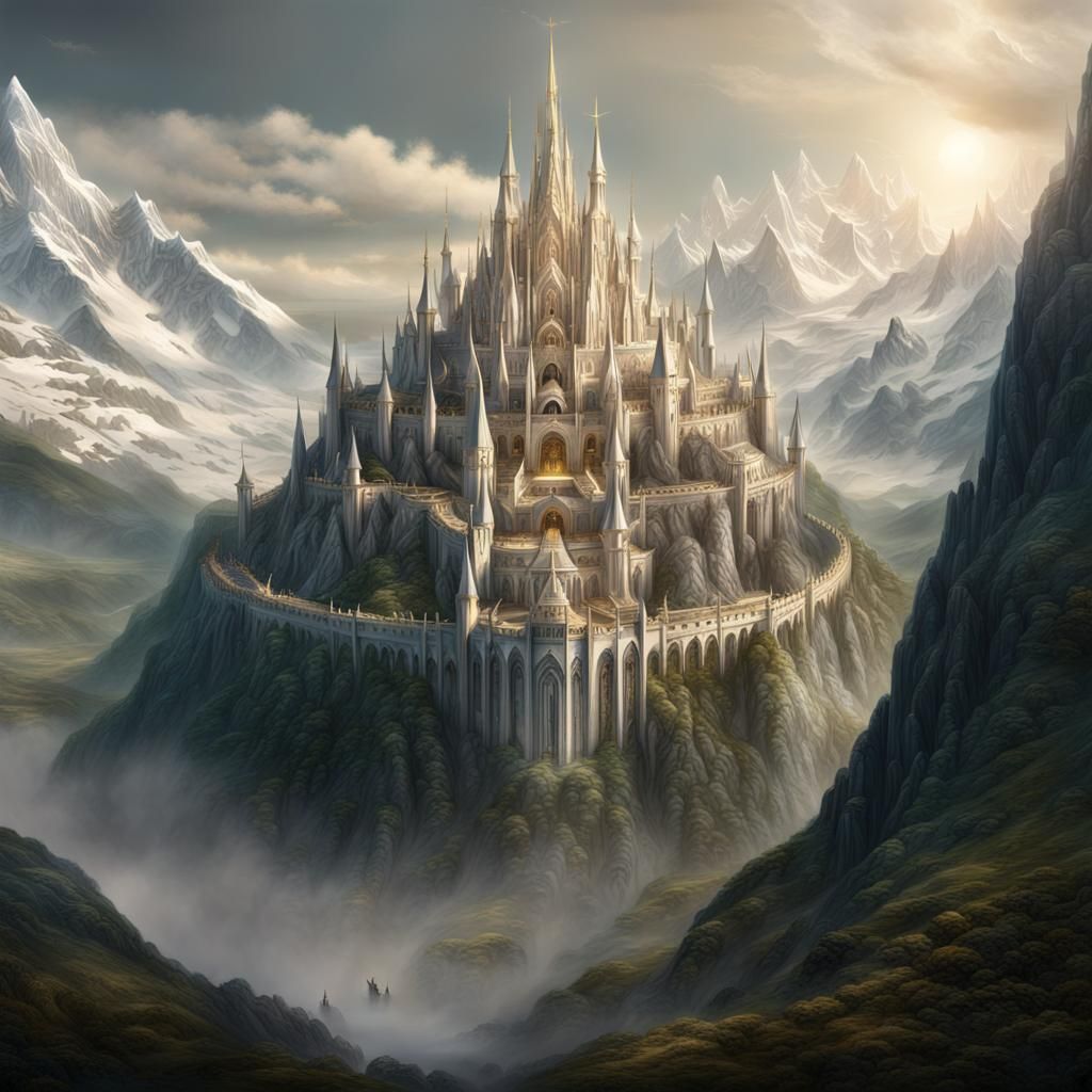 Epic Gondolin: A Detailed Digital Matte Painting