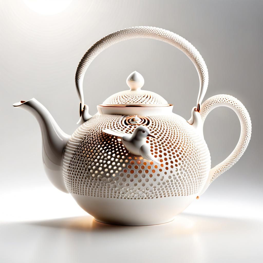 Dove Teapot: A Surreal Terracotta Masterpiece