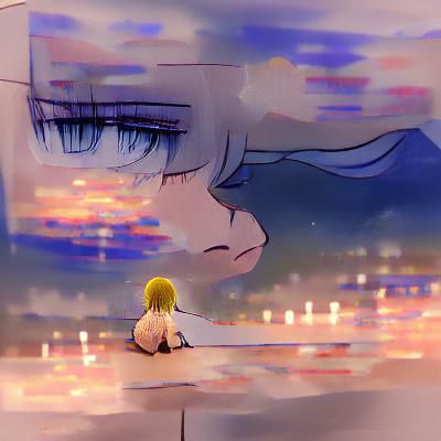 Cyberpunk Cityscape with Flying Cars at Night