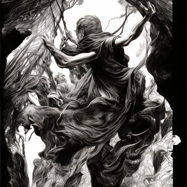 Melancholy Illustration in Wrightson Style