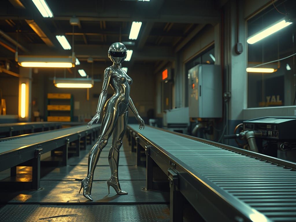 Beautiful female robot