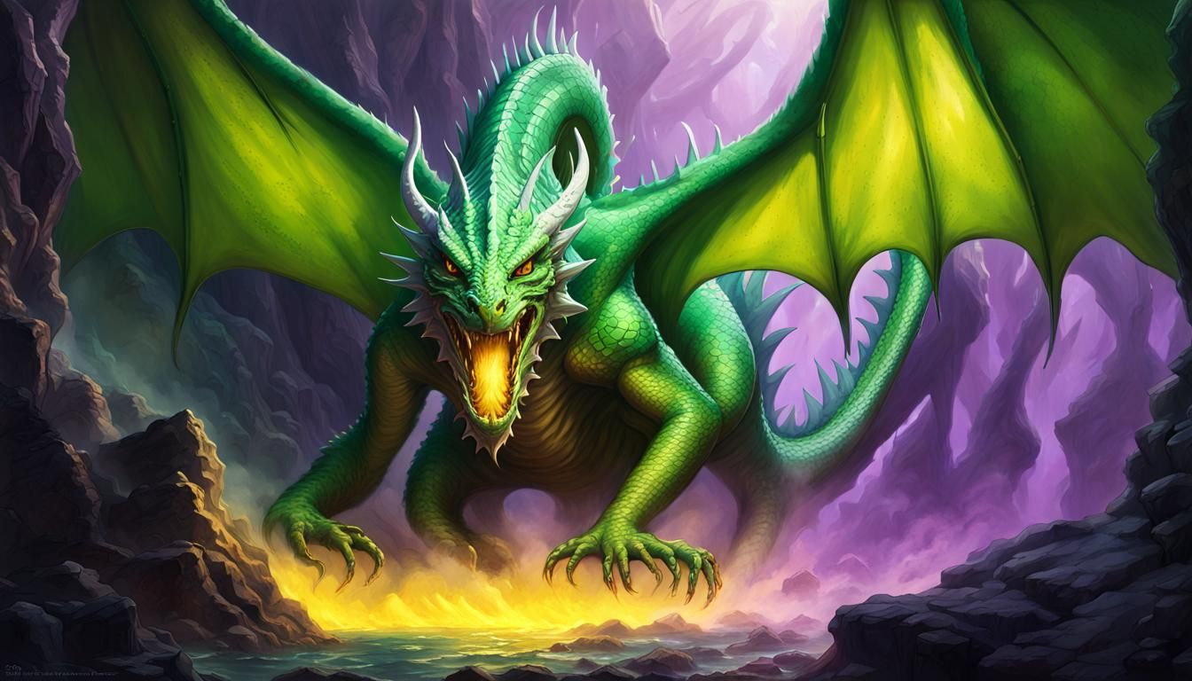 Acid Dragon Spewing Ooze in Treasure Cave