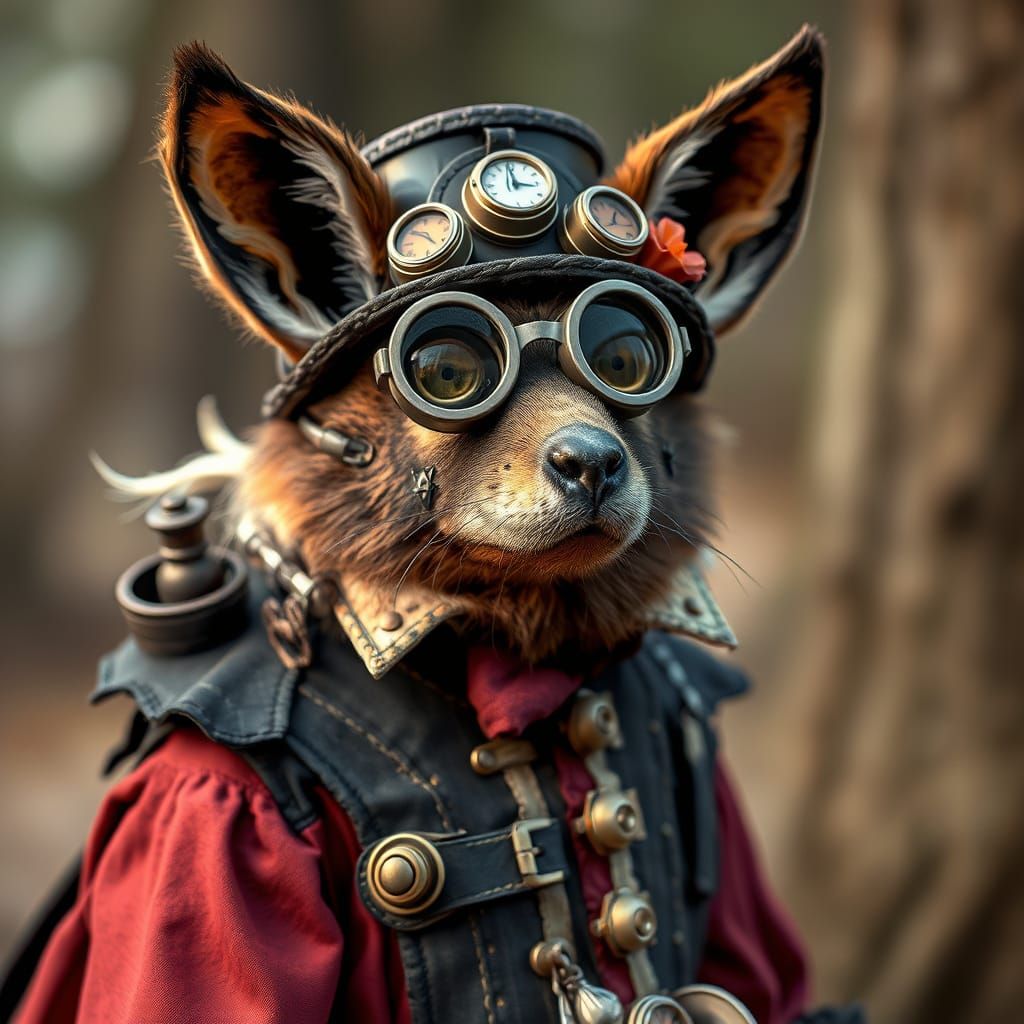 Steampunk Animal in Halloween Costume