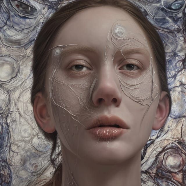 Hyperrealistic Mutation Portrait in Grimdark Style