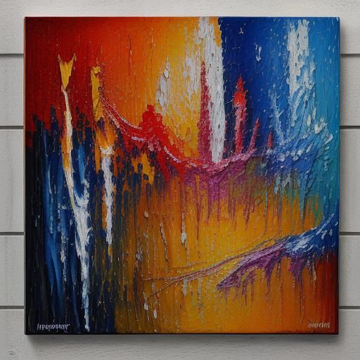 Colorful Textured Oil Painting in Impasto Style