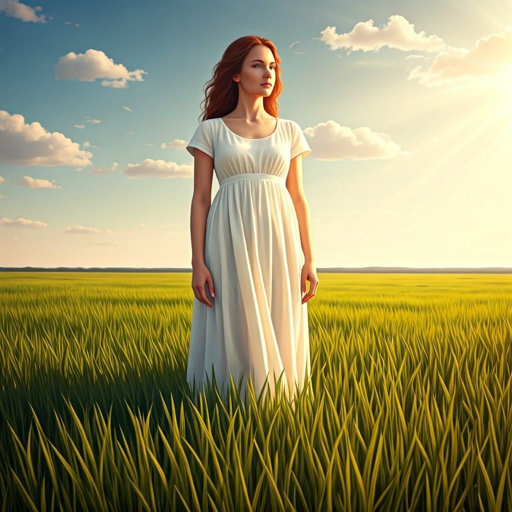 Serene Spring Morning in Impressionist Style