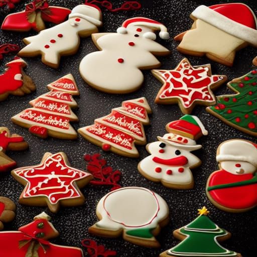 Cinematic Christmas Cookies on Stove: Digital Matte Painting