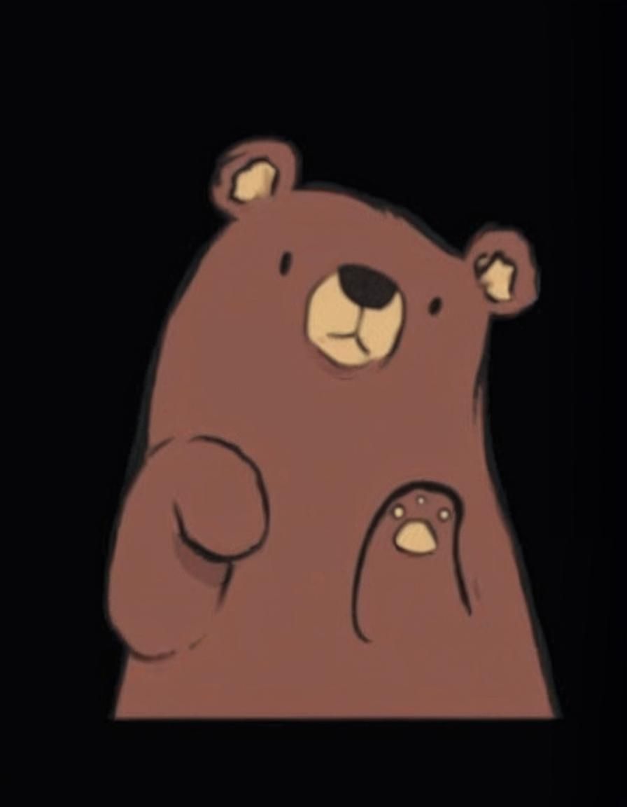 Dancing Bear Animation in Flat Color Style