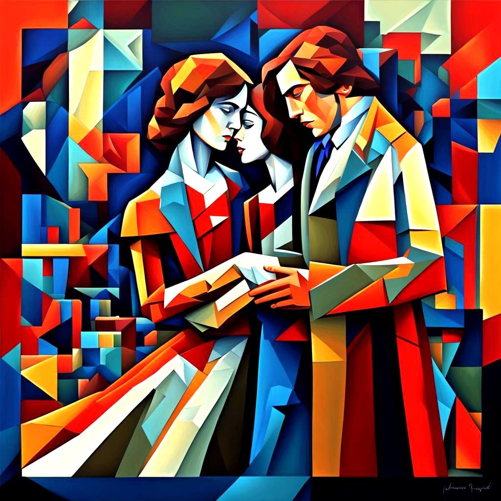 Wuthering Heights: Heathcliff and Catherine in Neo-Cubism
