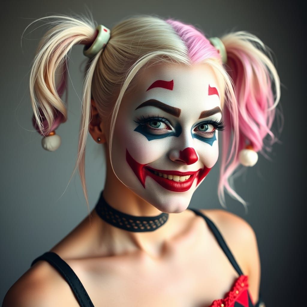 Harley Quinn with Joker Inspired Makeup