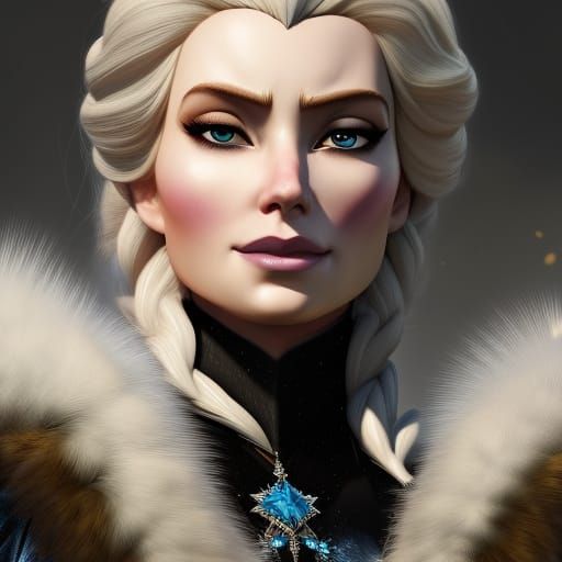 Elsa as Wealthy Mistress: Art Nouveau Portrait