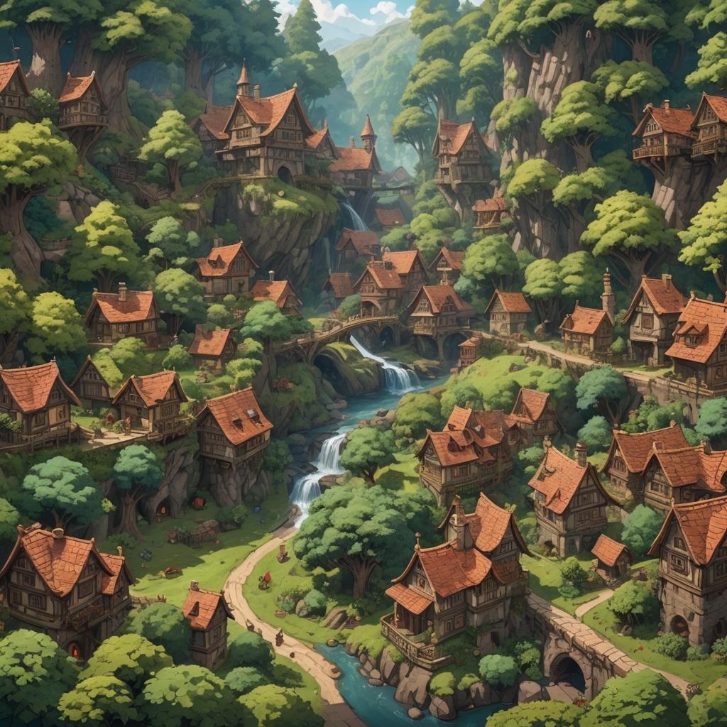 Hedgehog Scholar in Lush Forest Village: Redwall-Style Sketc...