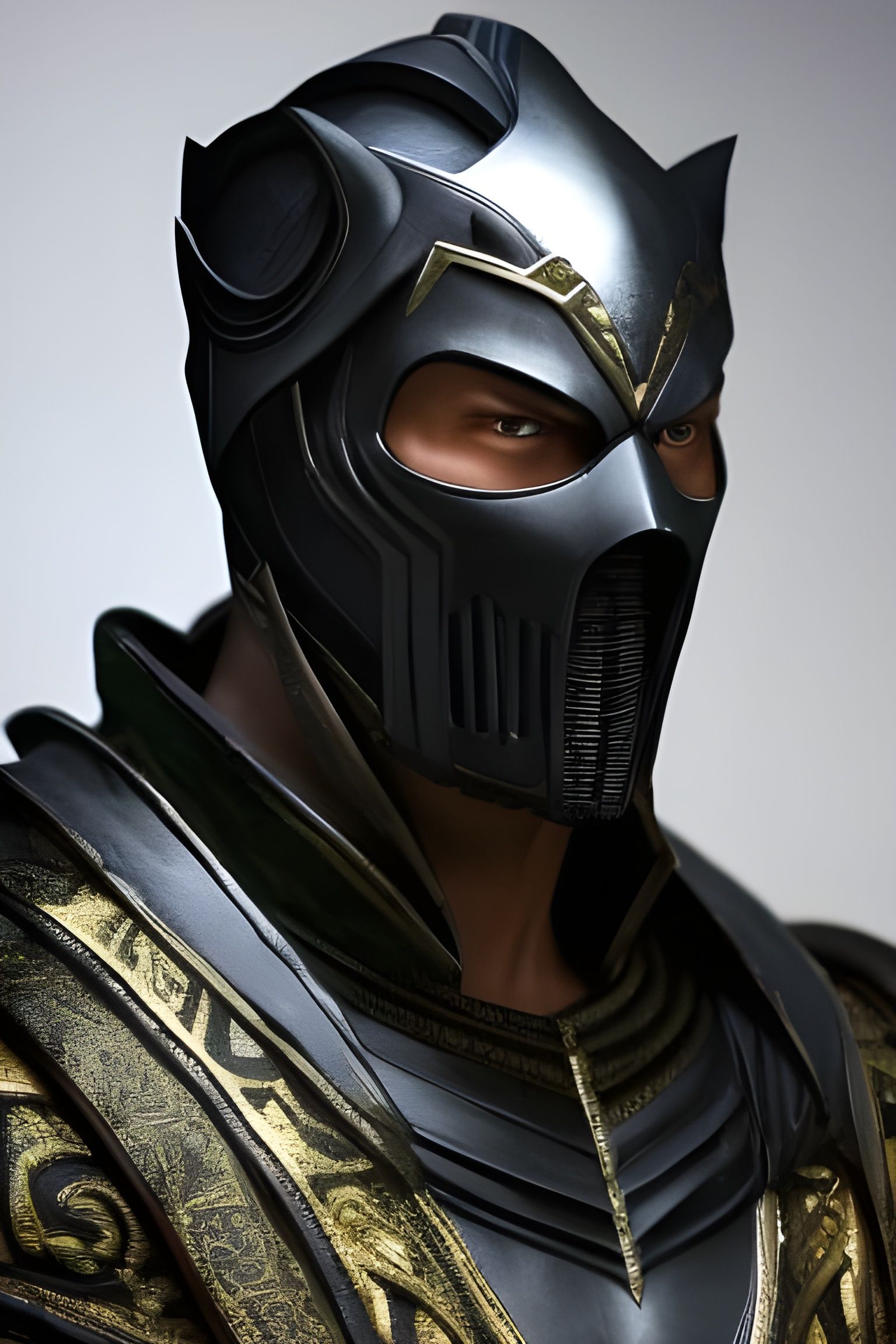 Hyperdetailed Portrait of Noob Saibot in Ink