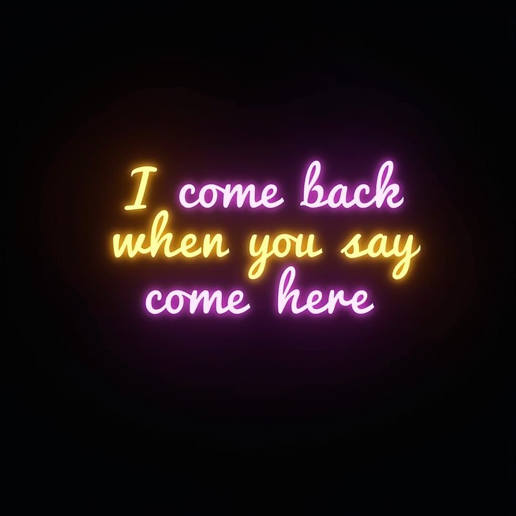 Glowing Italic Text on Dark Background