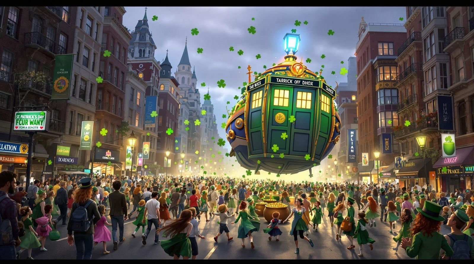 TARDIS Soars Above St. Patrick's Day Parade in Vibrant Celeb...