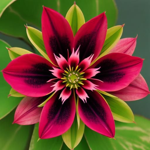 Blooming Christmas Cactus: AI Generated Image