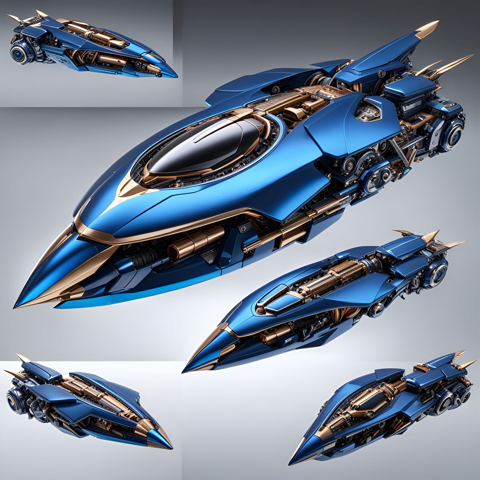 Robotic Bluebird in Mecha Style on Cyberspace Background