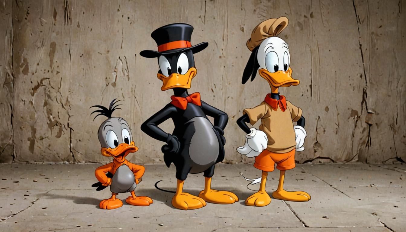 Daffy Duck Confronts Elmer Fudd