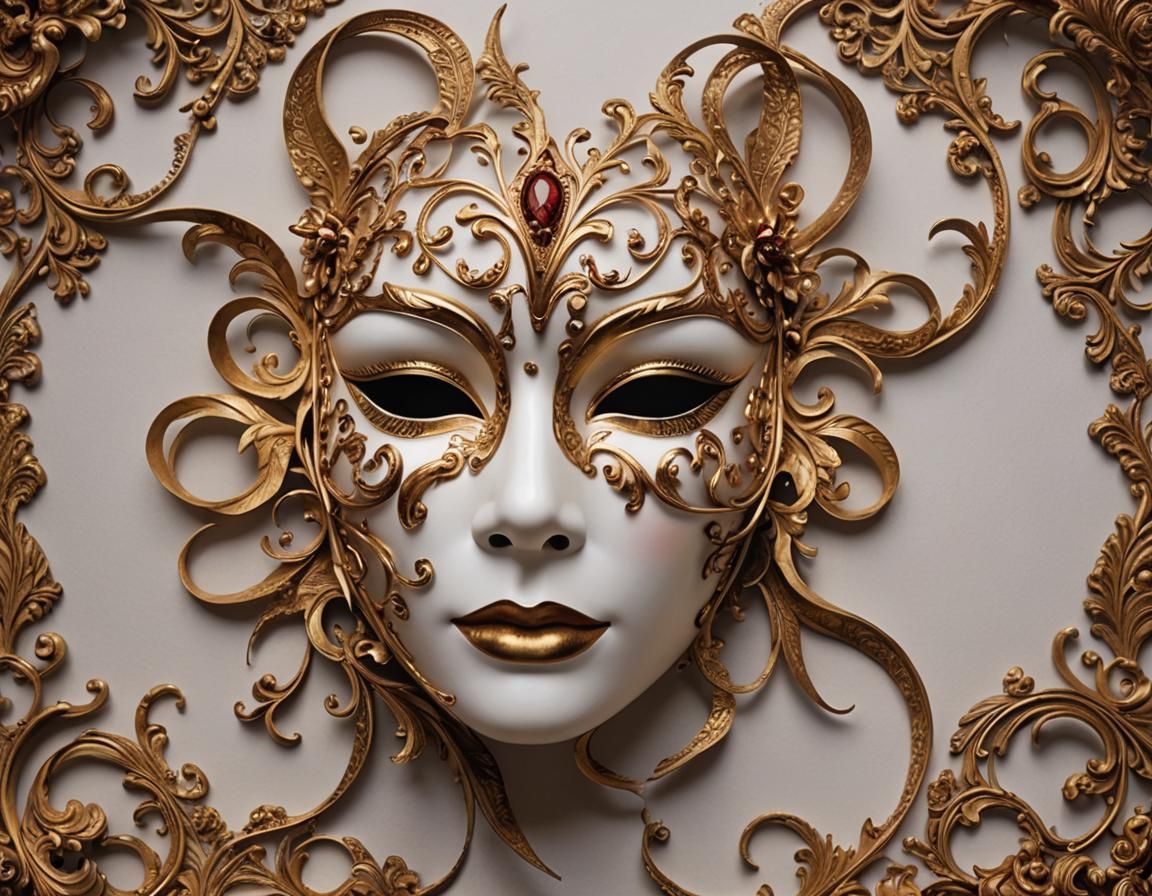 Elegant Drama Mask of Theatrical Expression