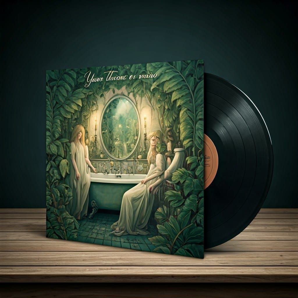 Vintage Vinyl Record Cover in Dreamlike Style