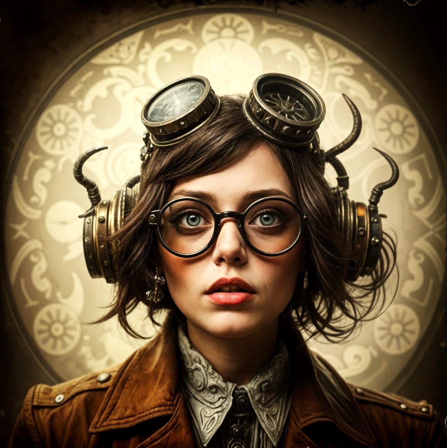 Eldritch Dieselpunk Portrait in Vintage Style