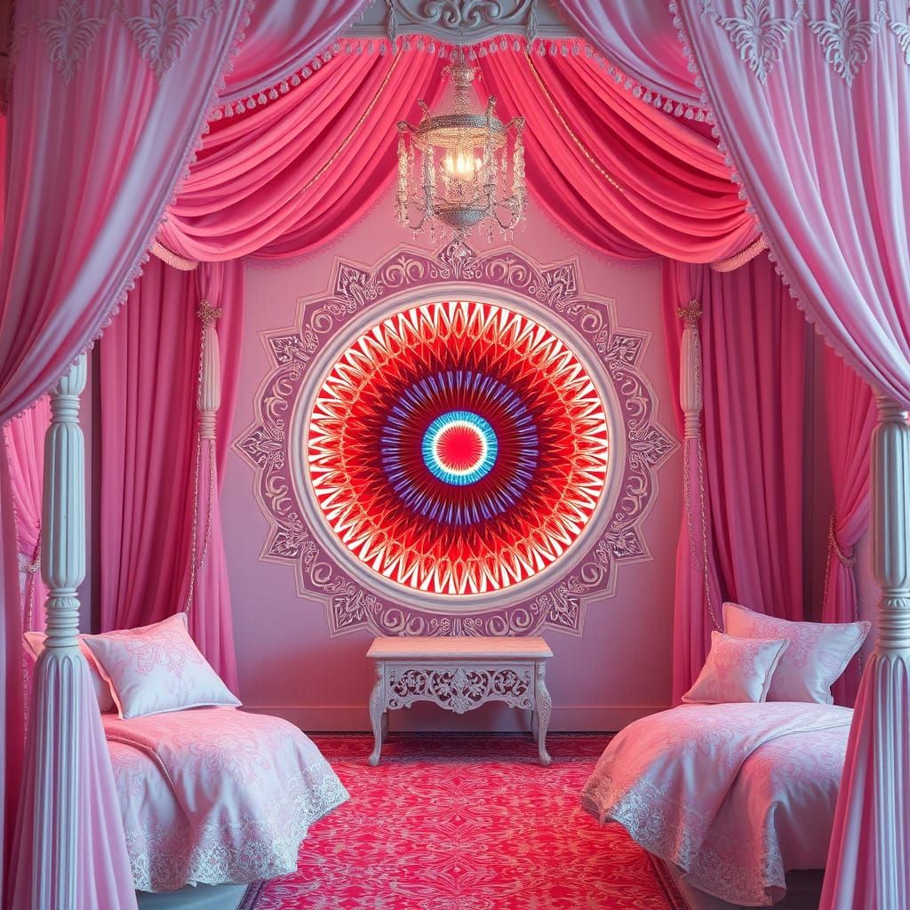 Hypnotic Iris Portal in Princess Bedroom