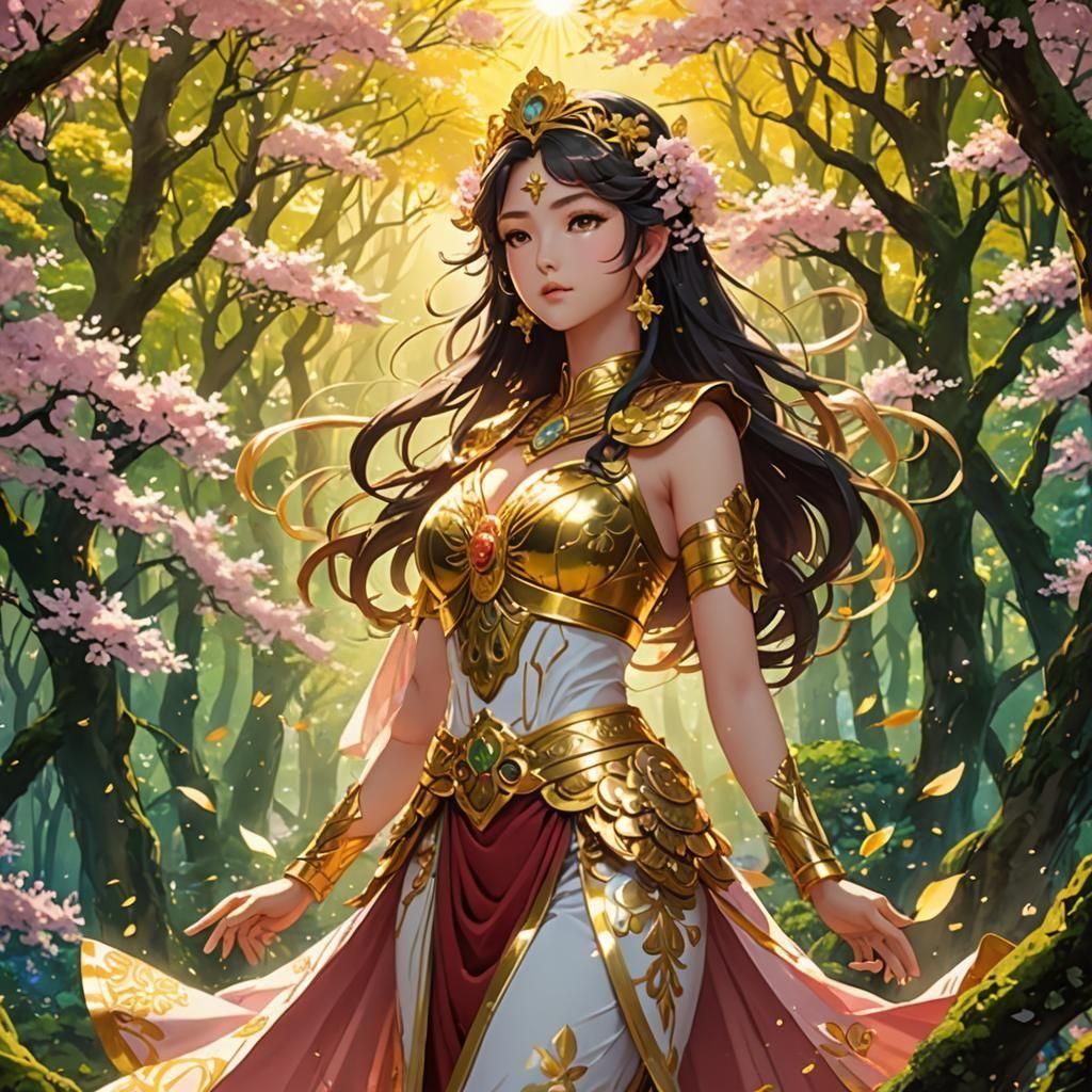 Goddess Bhramari in Anime Key Visual Style