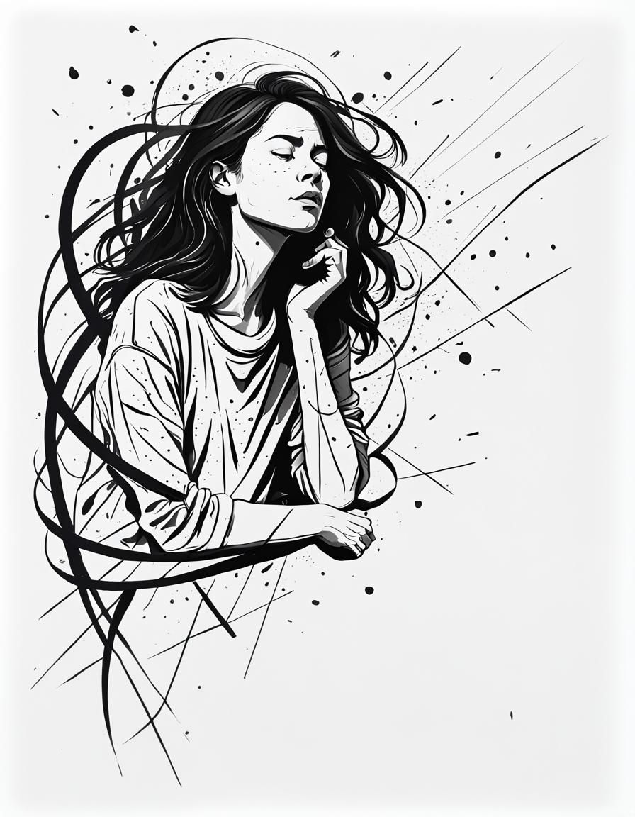 Minimalist Lines Embrace Chaos of Overthinking