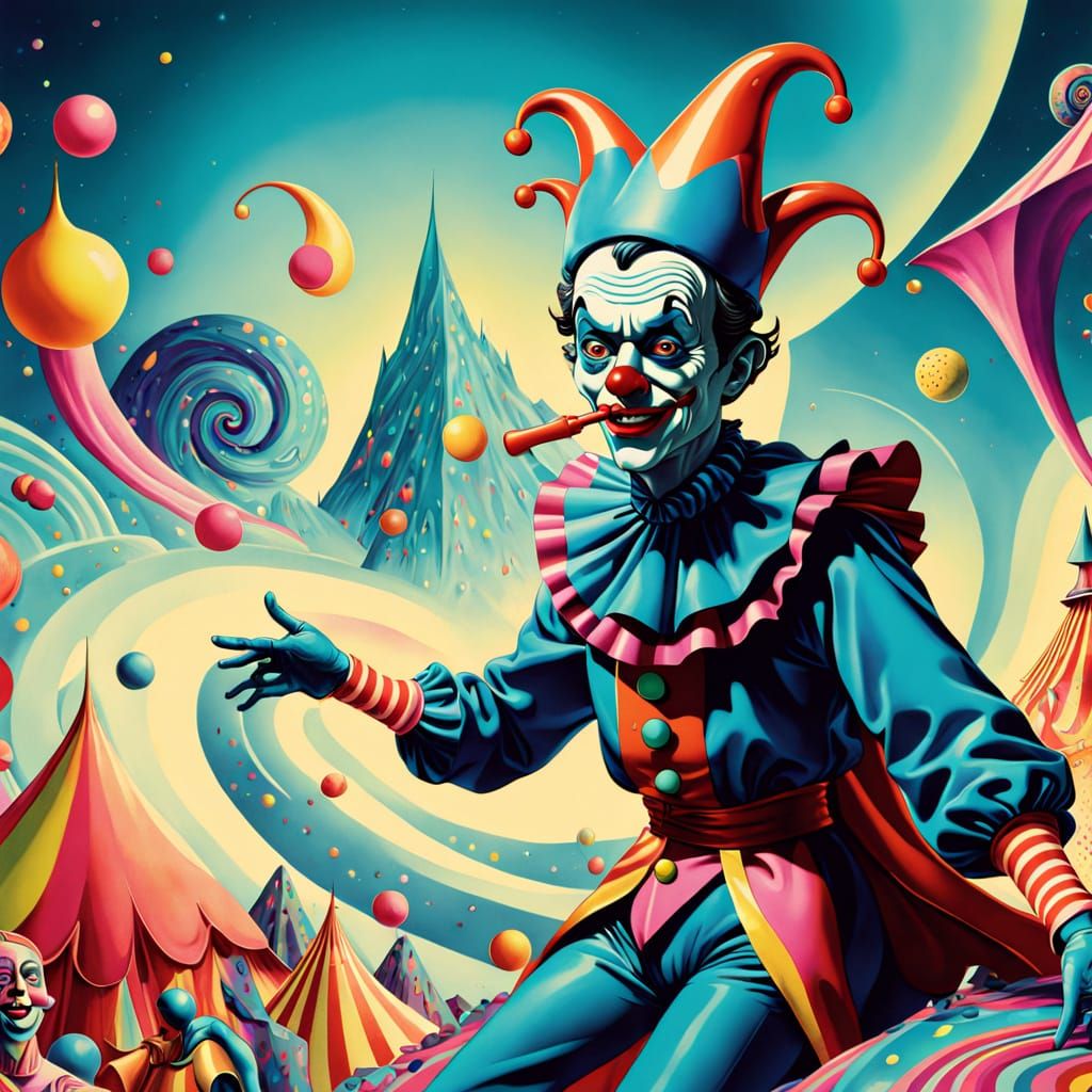 Psychedelic Retro Toy Packaging Art in Vibrant Colors
