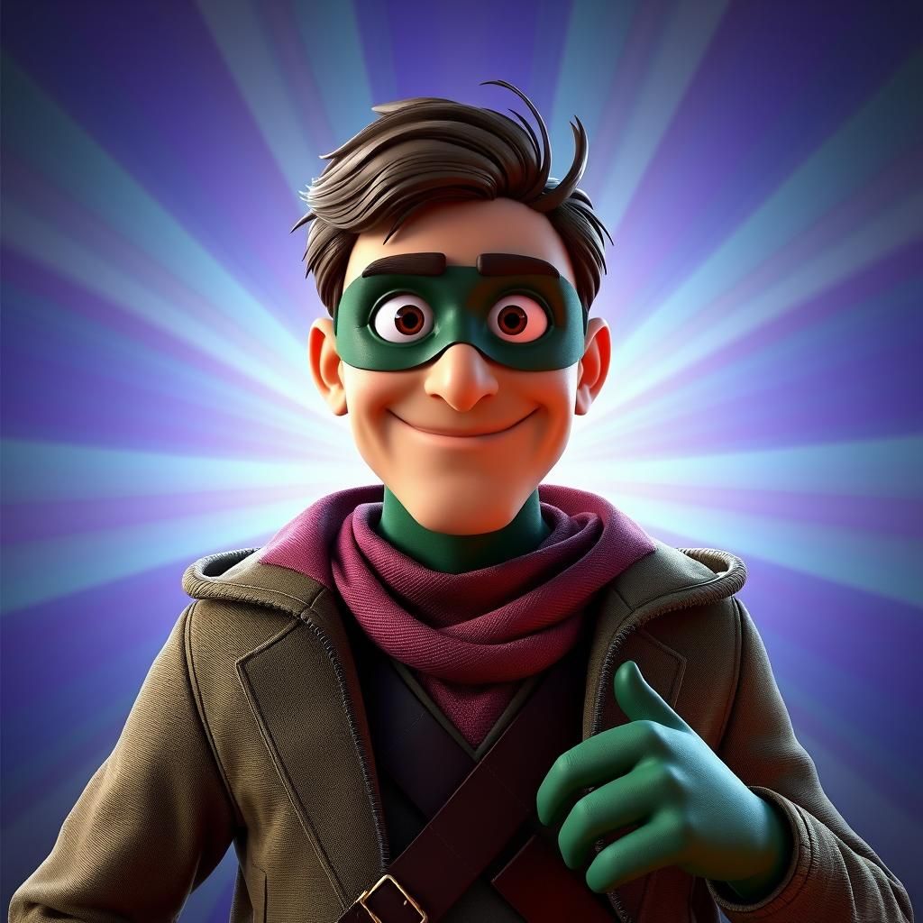 Jim Carrey as The Mask: 3D Digital Art