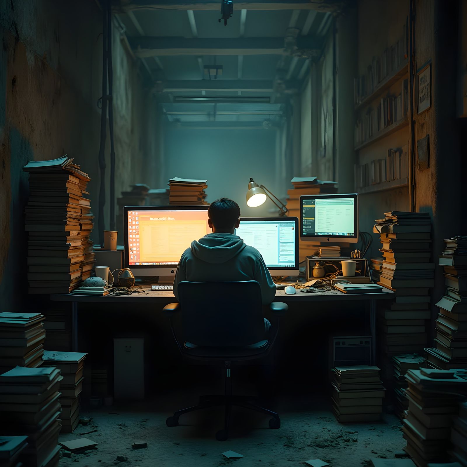 Modern Home Office Computer Setup