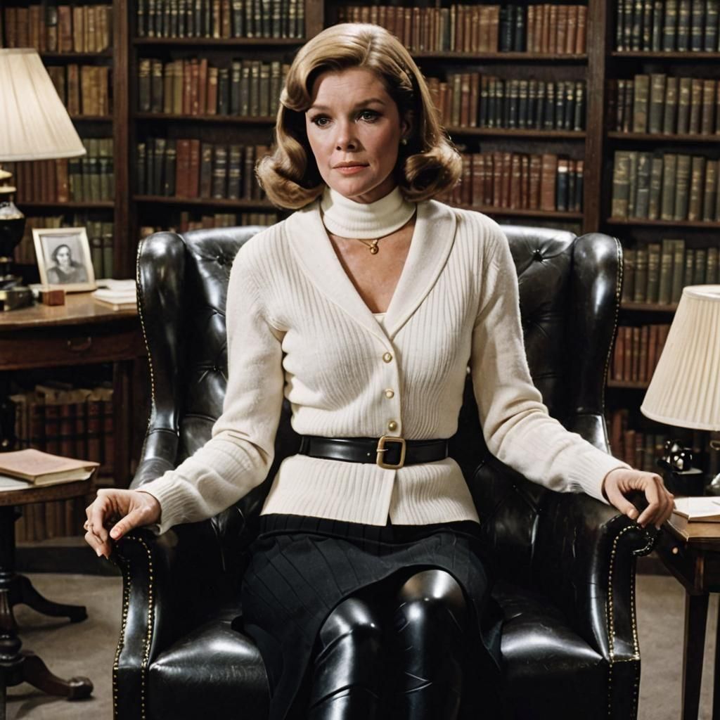 Diana Rigg as a Stepford Wife in Library